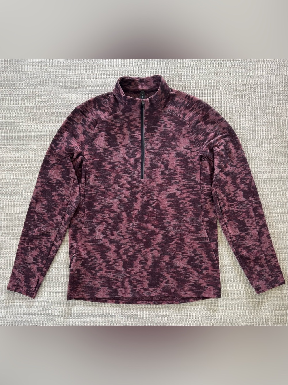 Lululemon Surge‎ Warm 1/2 zip Pullover sweatshirt Data Rush Jacquard print men L